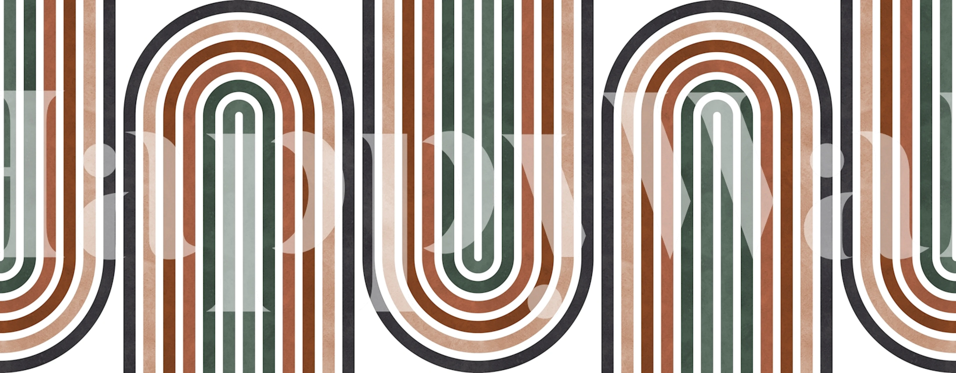 Vintage Curves Decor tapet i et rom