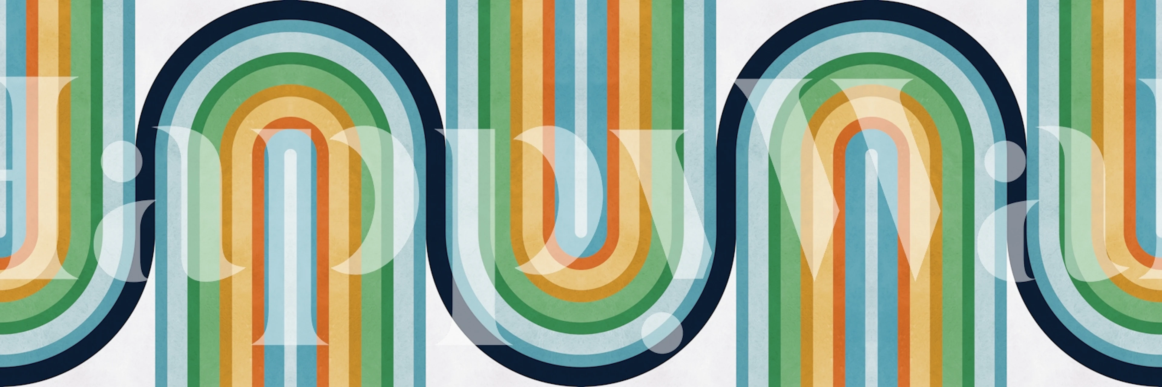 Dizajn tapeta Vintage Rainbow Stripes