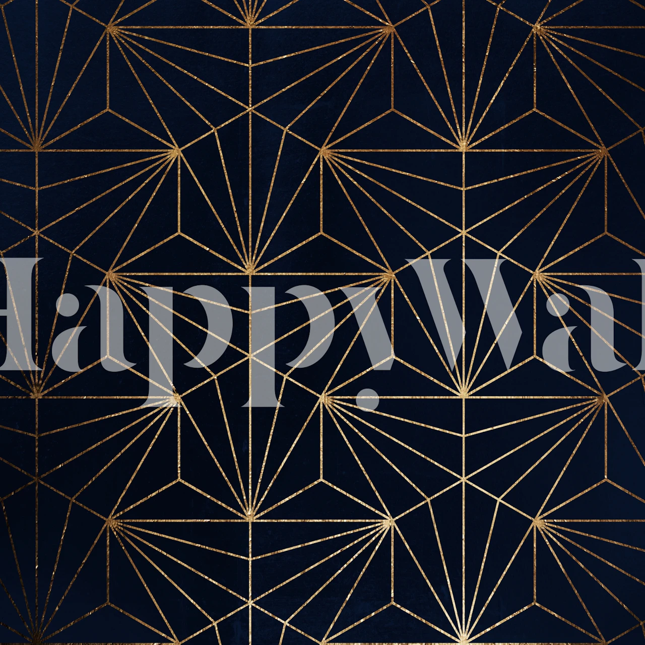 Mural intricado com tema Casino em tons escuros e dourados