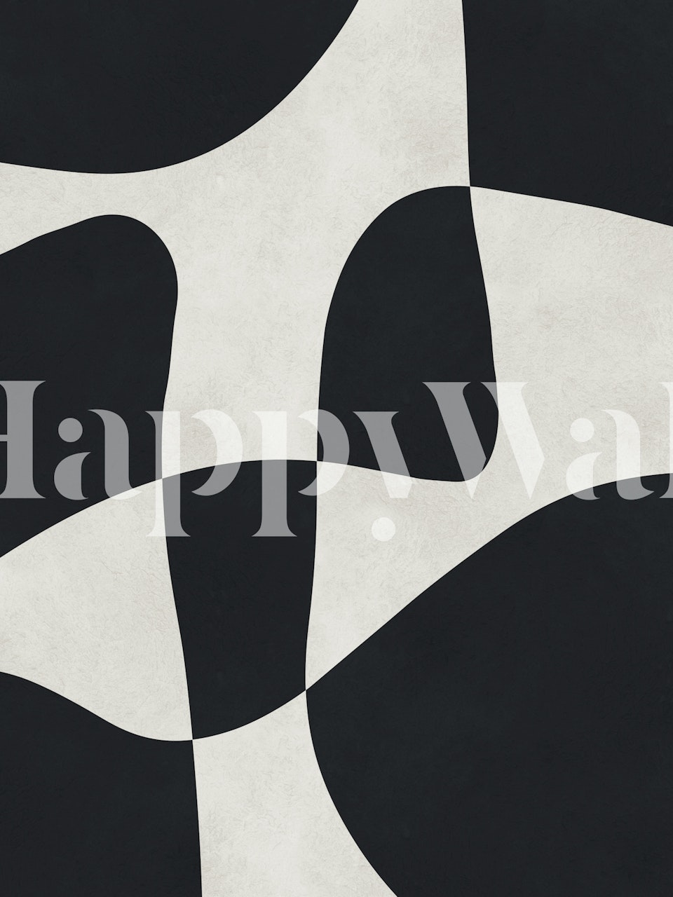 Sinuous Noir Elegance wallpaper in a room