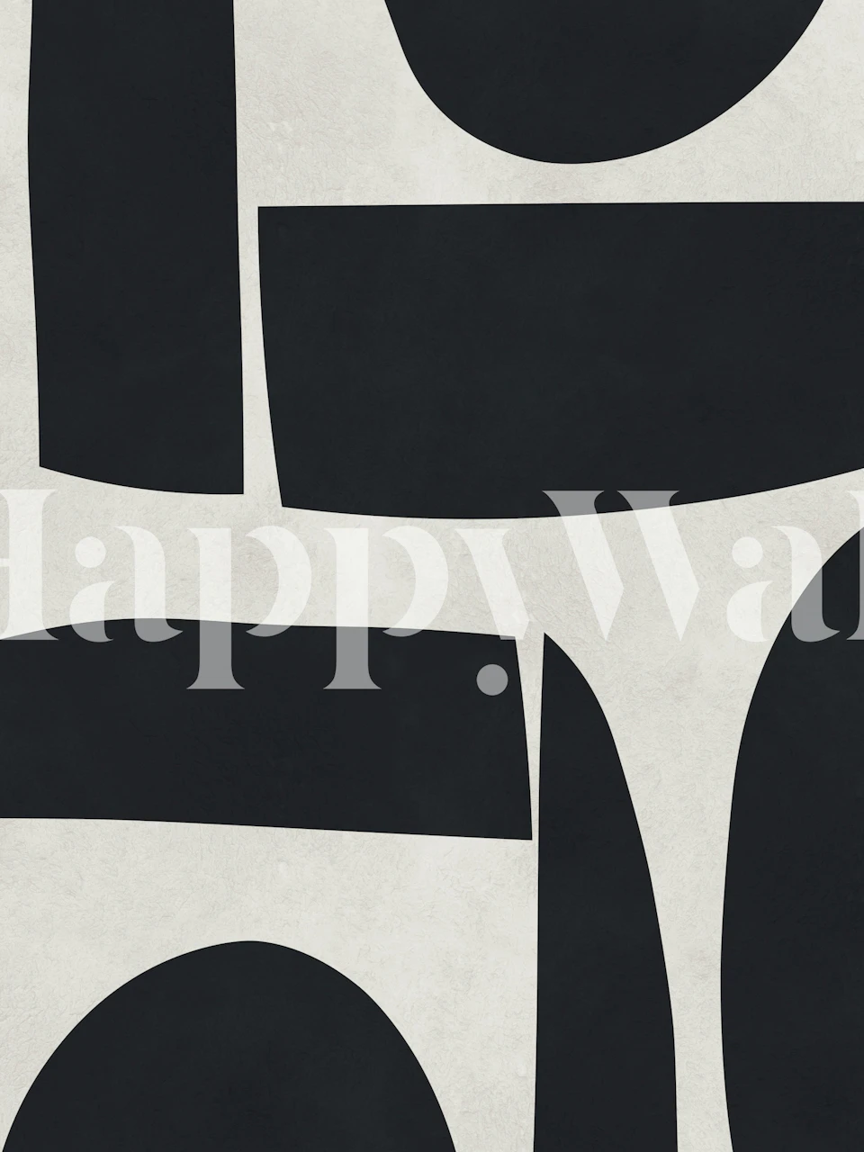 Black and cream geometric wallpaper design