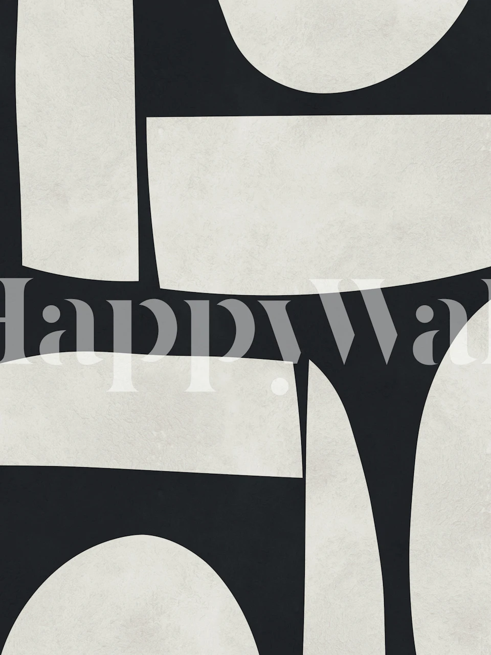 Monochrome abstract shapes in black and white wallpaper