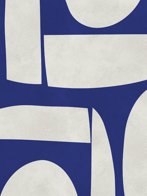 Blue Abstract Shapes Decor