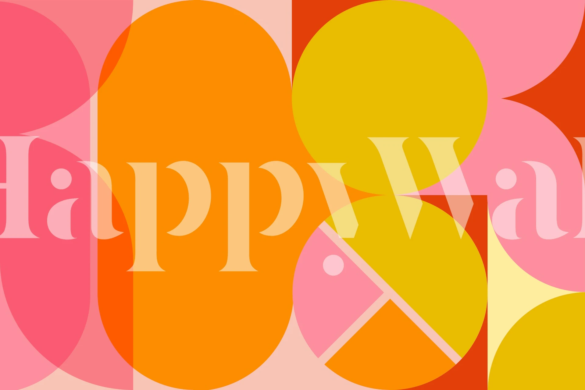 Geometric Vibrance wallpaper in a room