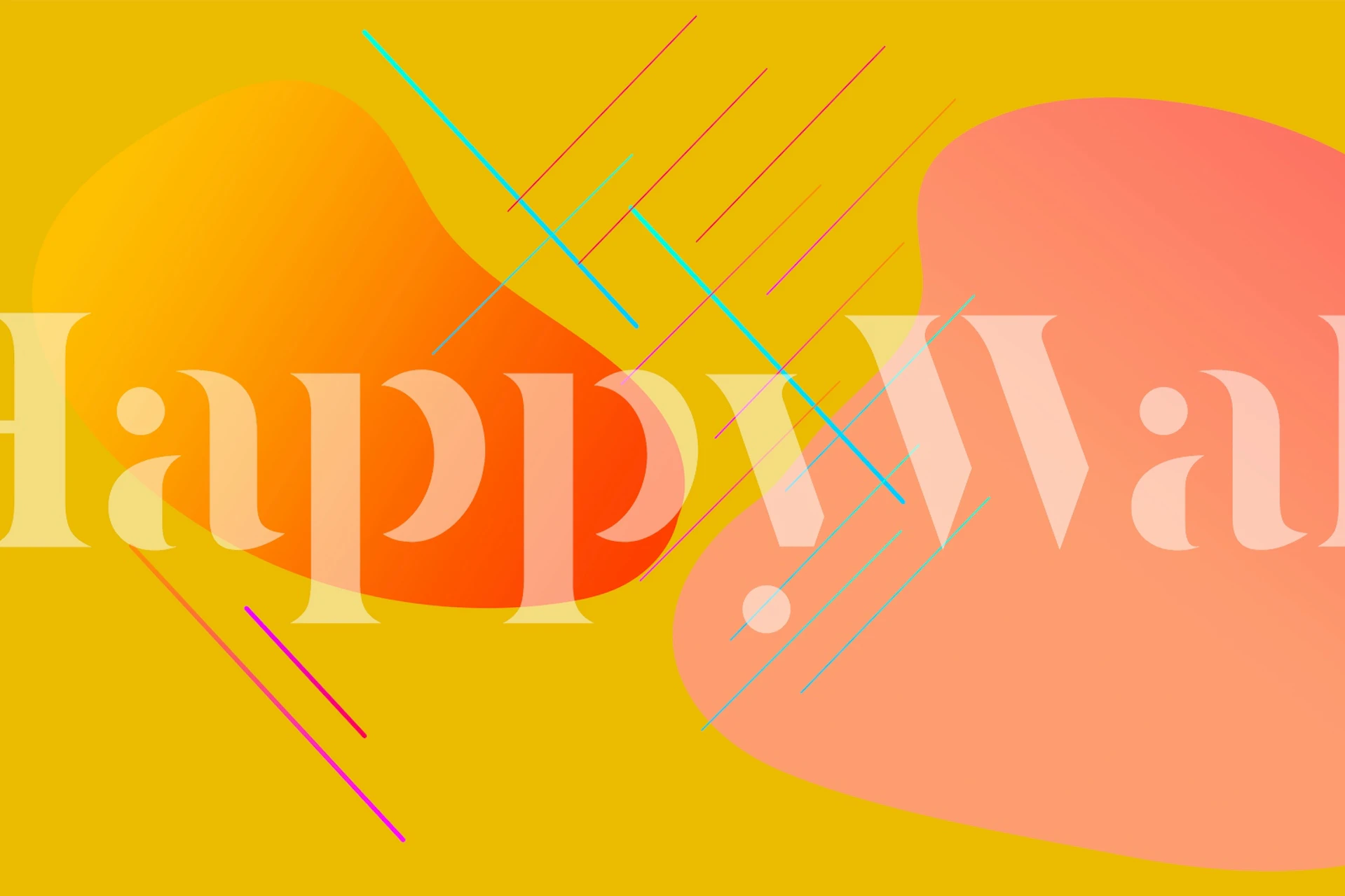 Papier peint Warm Geometrics dans une pièce