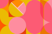 Vibrant Geometric Mid-Century papel de parede