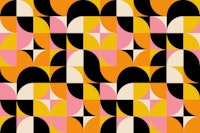 Abstract Retro Shapes tapete