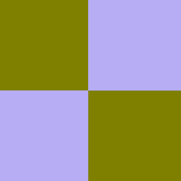 Two-Tone Checkered Olive Green and Lavender