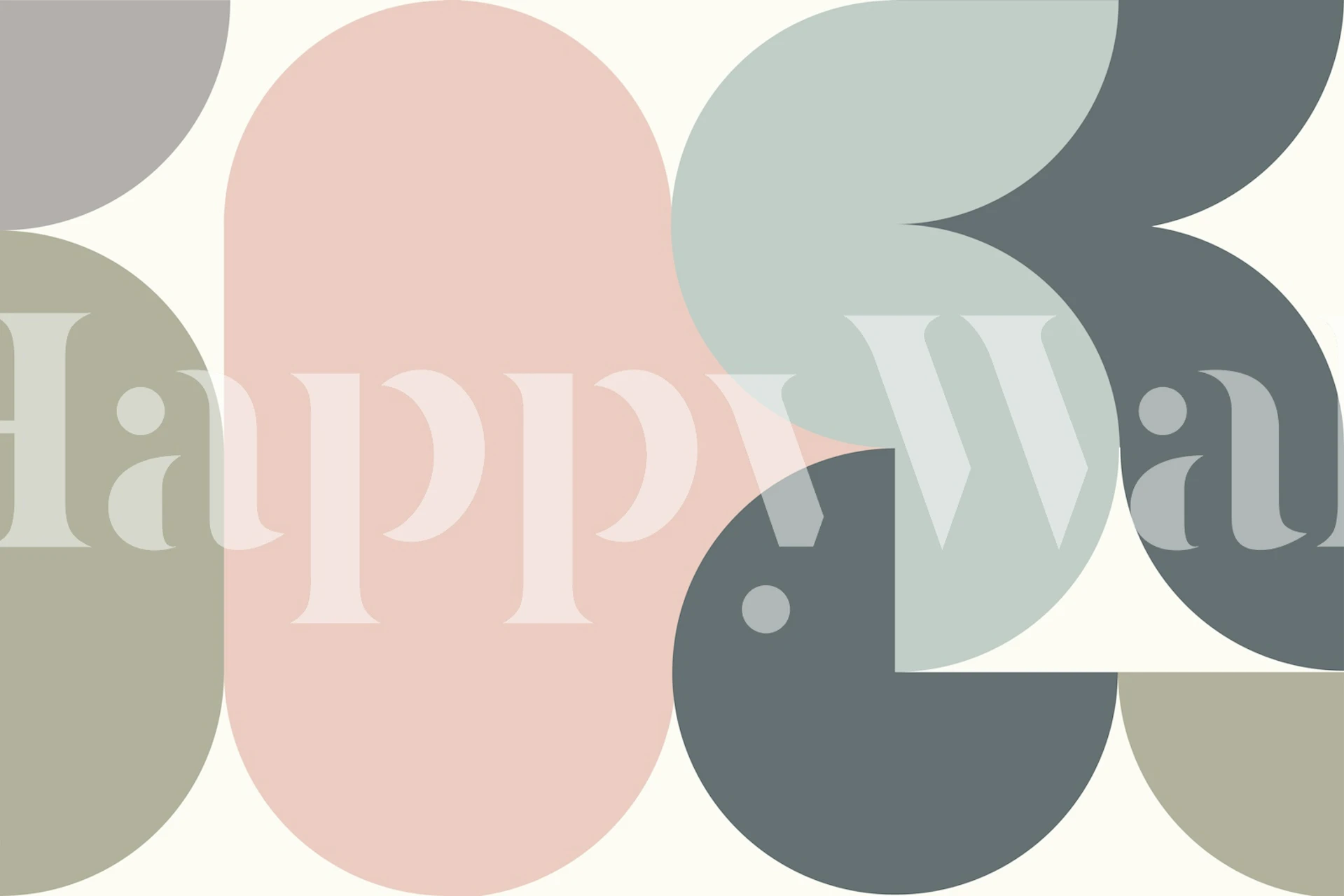 Geometric shapes in soft pastel colors wallpaper