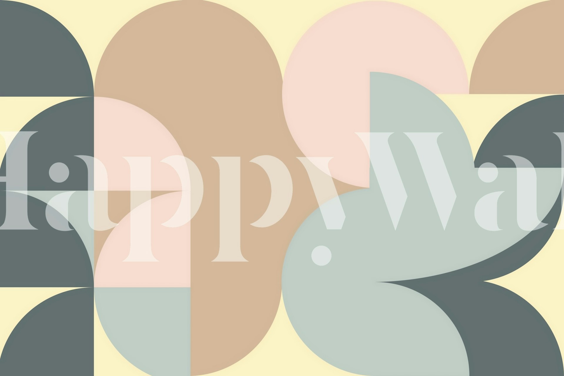 Pastel Tone Geometry wallpaper in a room