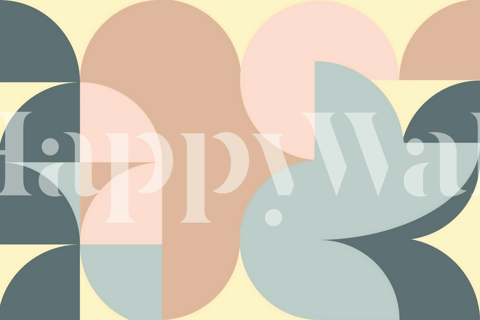 Pastel Tone Geometry wallpaper in a room