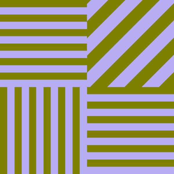 Olive Green Lavender Striped Geometric