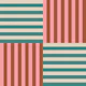 Retro Teal Pink Striped Geometric Pattern