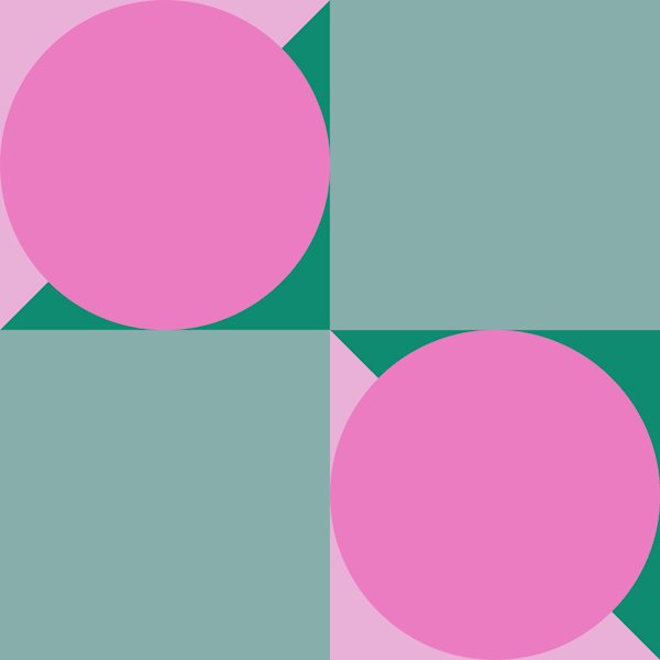 Bold Pink and Green Geometric Pattern