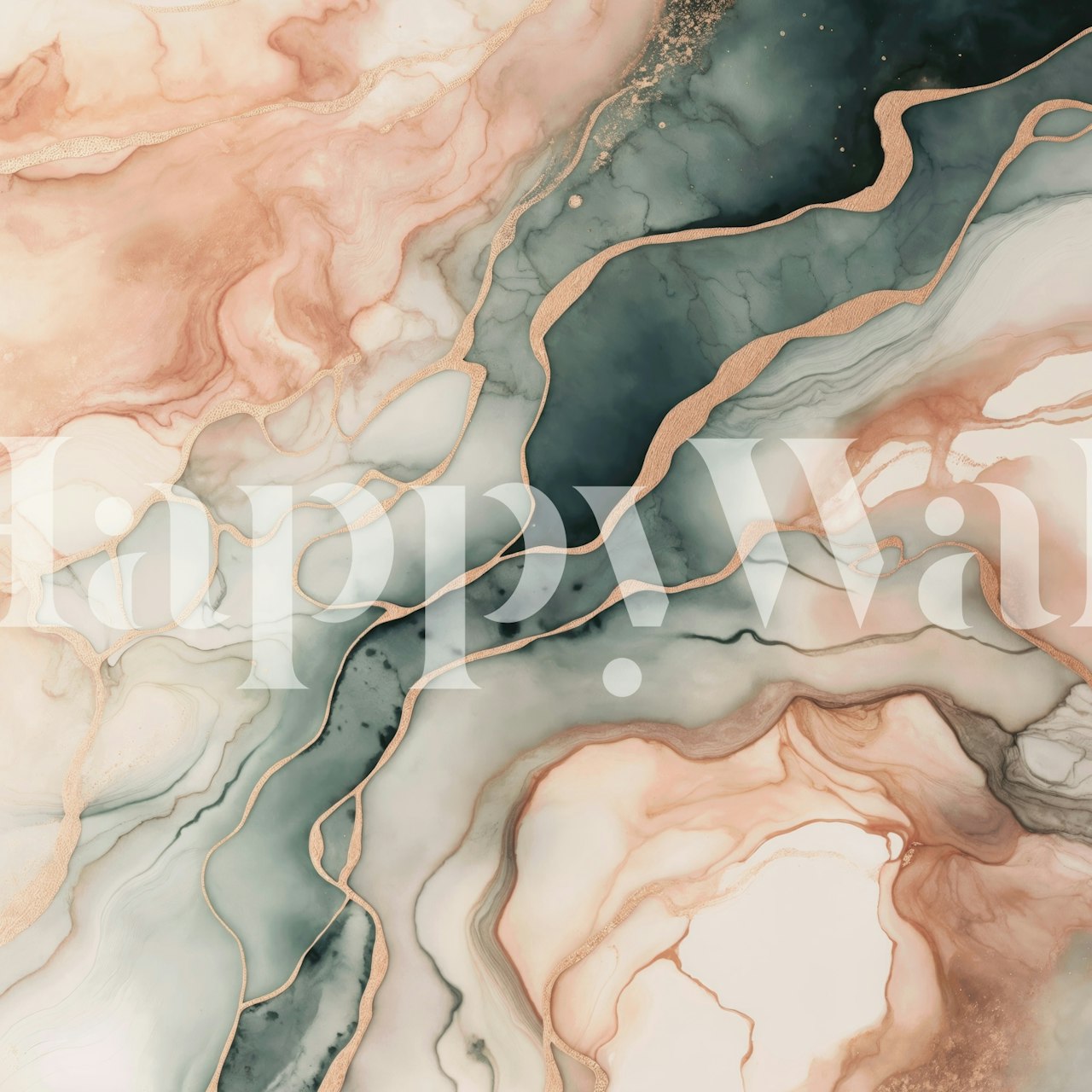 Marble Ink Swirls Delight tapet i et rom