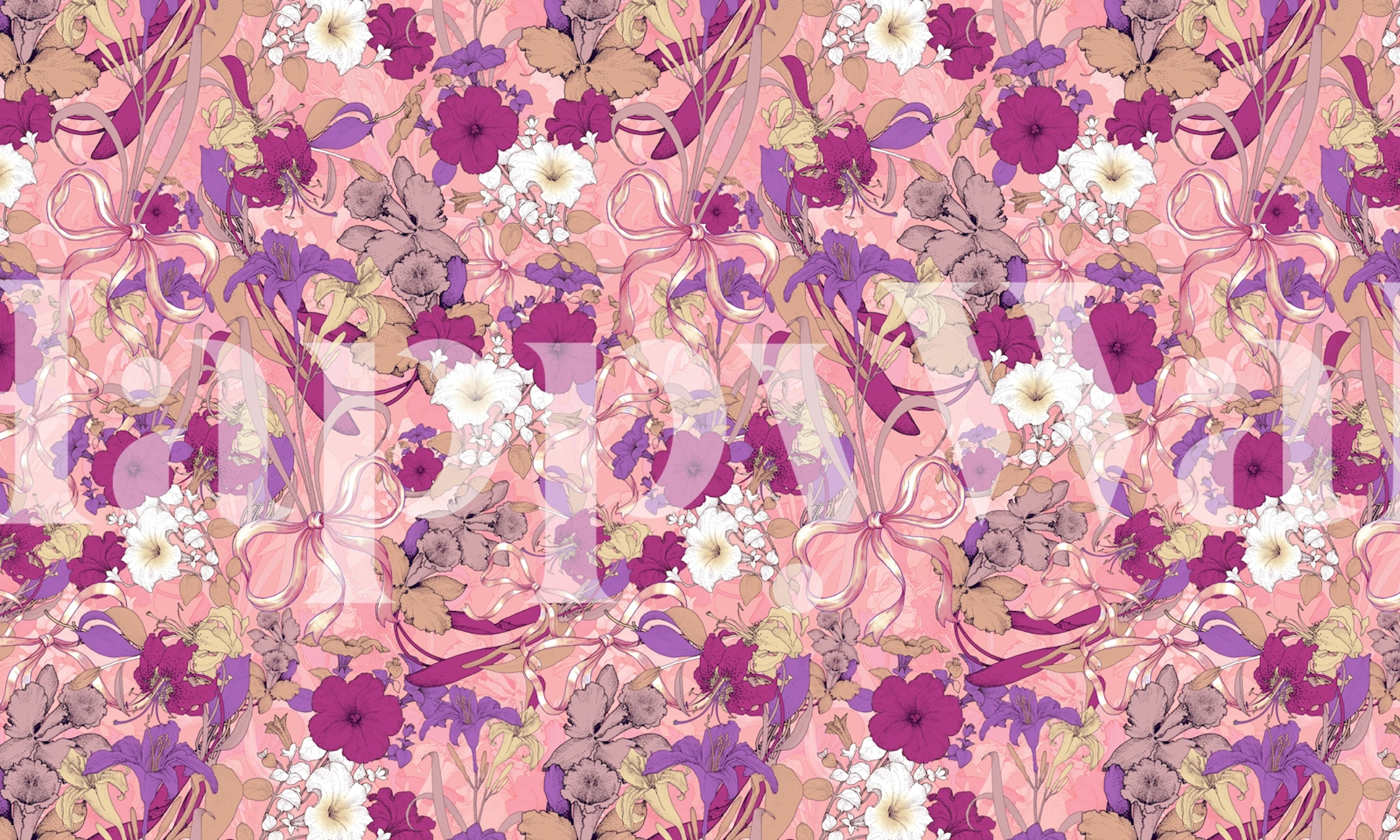 Vzor květinové tapety Art Nouveau V