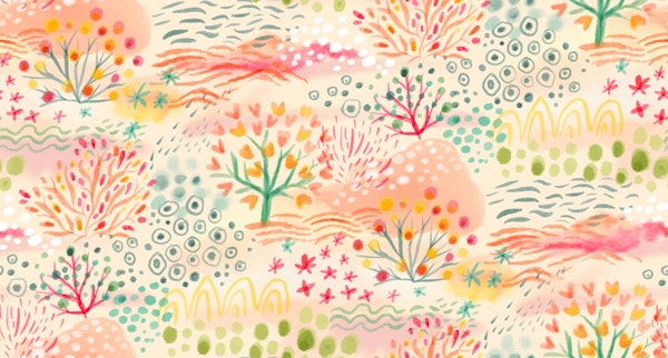 watercolor landscape gardens large