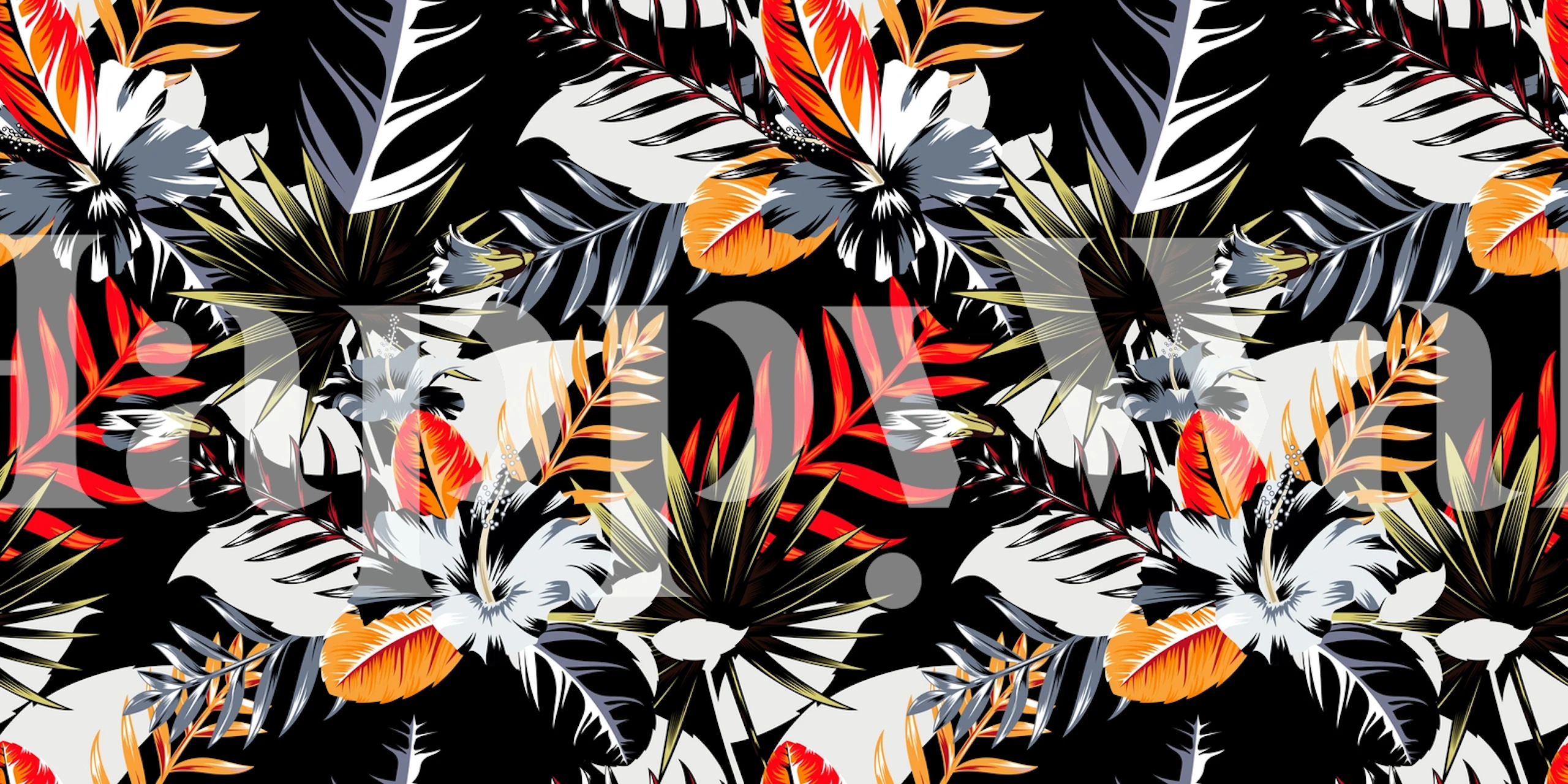 Tropicana Island wallpaper displayed in a room