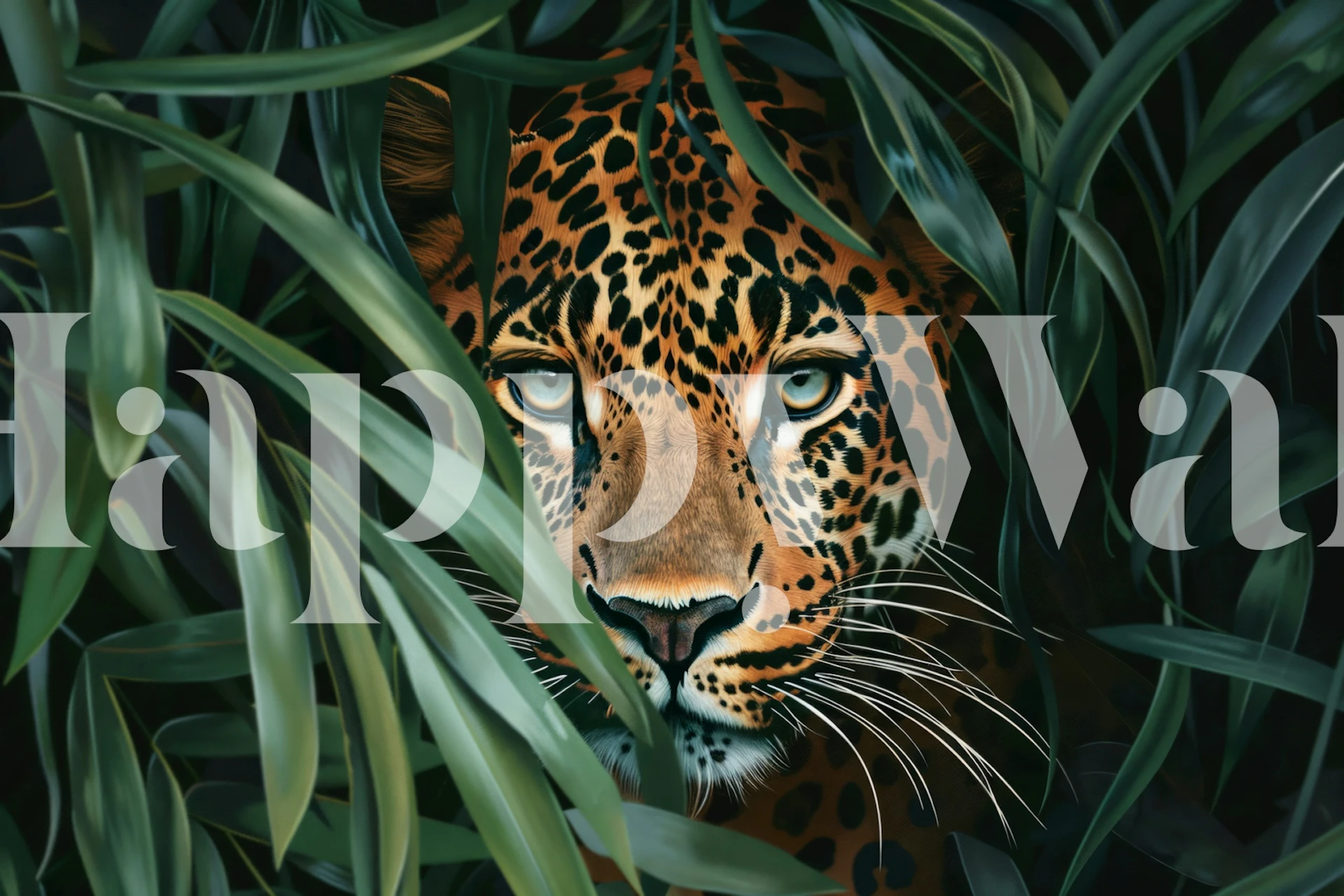 Wild Cheetah Jungle Gaze wallpaper in a room