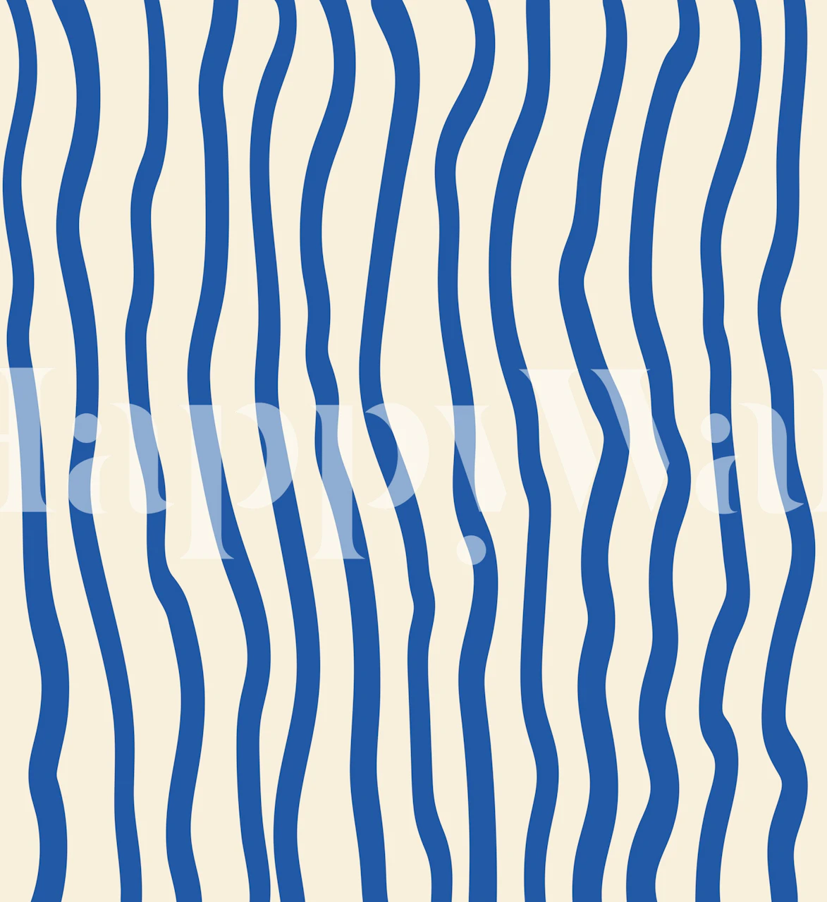 Blue Serenity Stripes wallpaper in a room