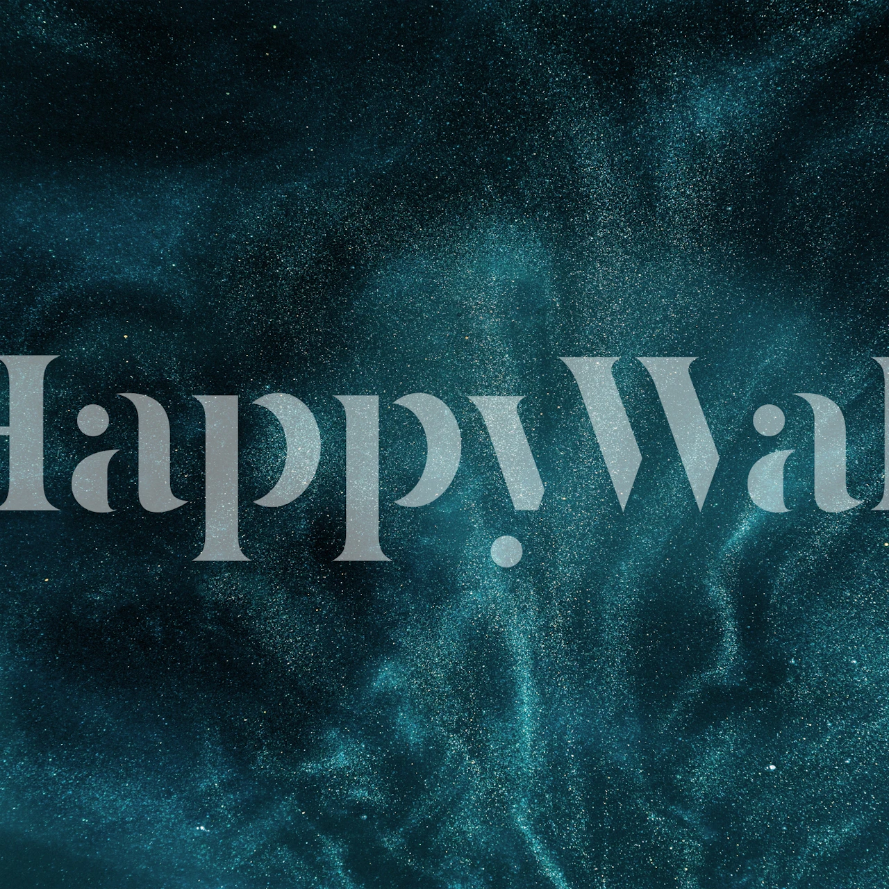 Abstract swirling stardust patterns in navy and teal wallpaper