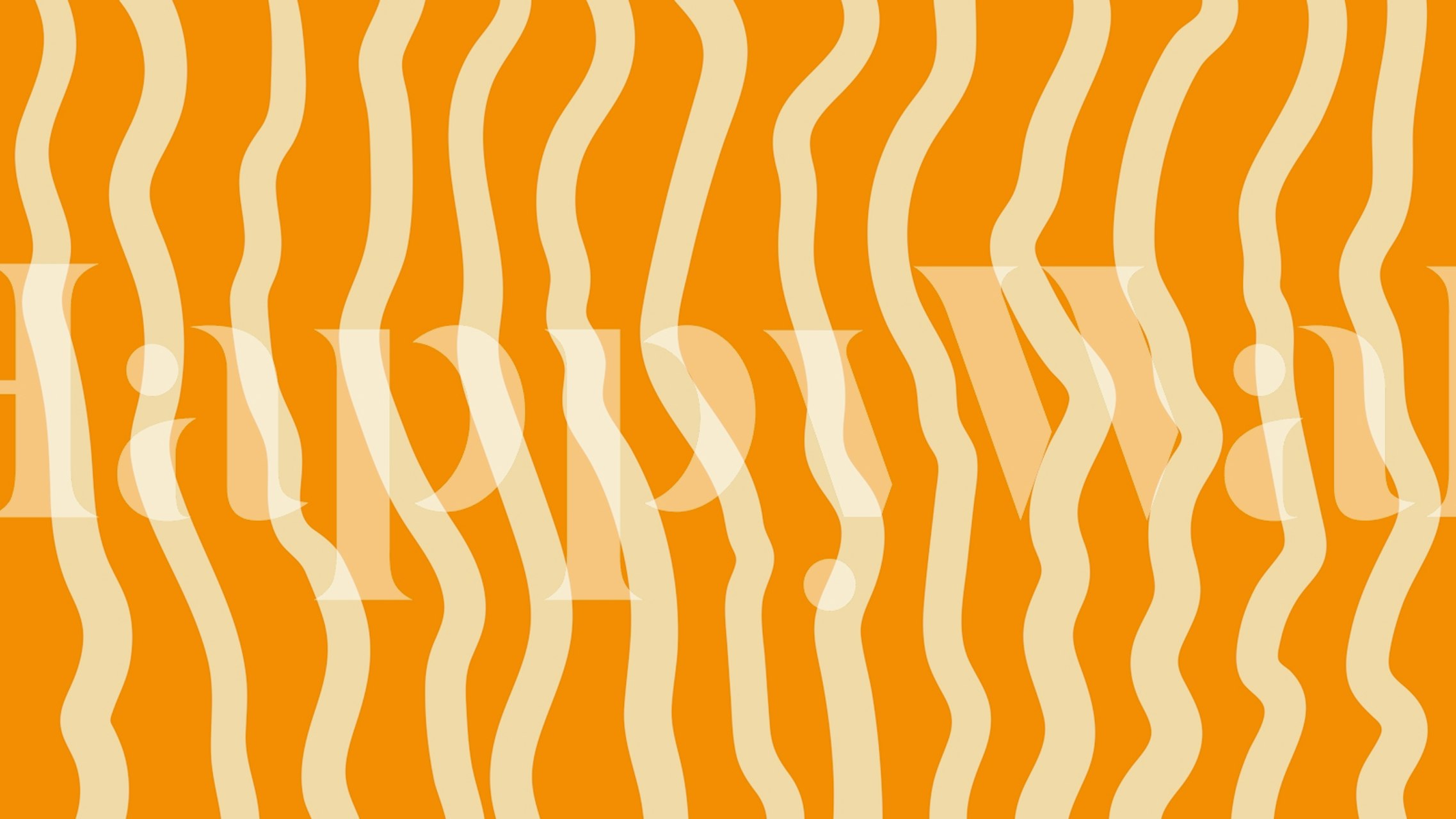 Amber Waves Abstract Tapete in einem Raum