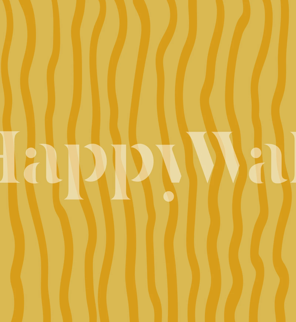 Yellow and maroon wavy pattern wallpaper