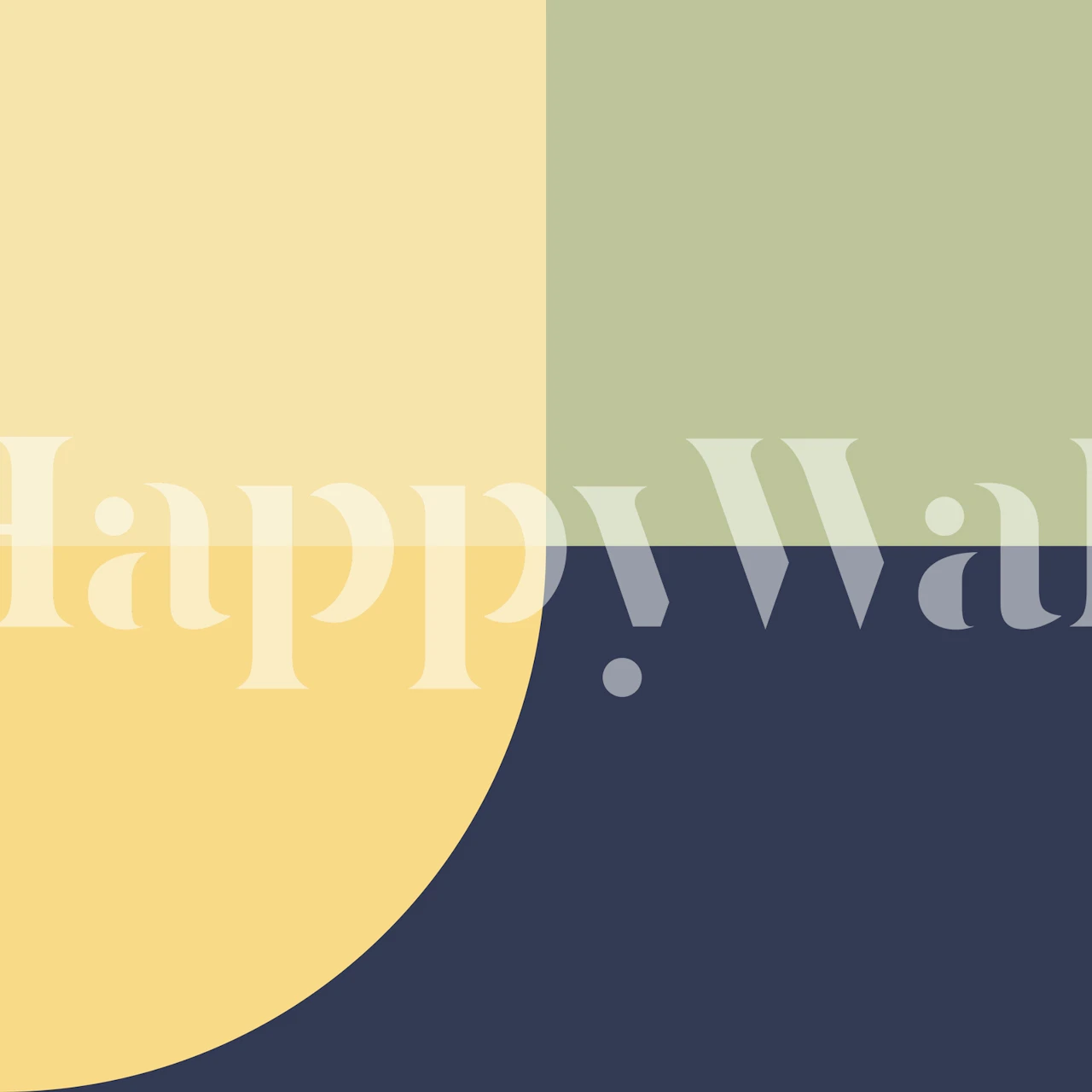 Contemporary 07 abstract geometric wall mural with cream, sage green, and navy hues