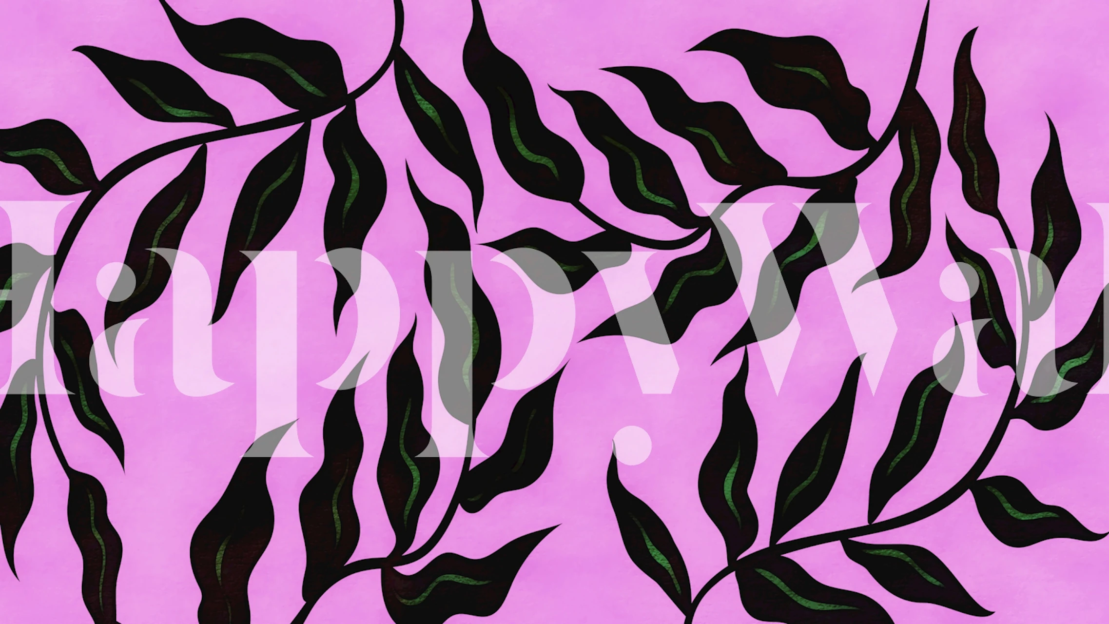 Vibrant Foliage Dance papel de parede em um quarto