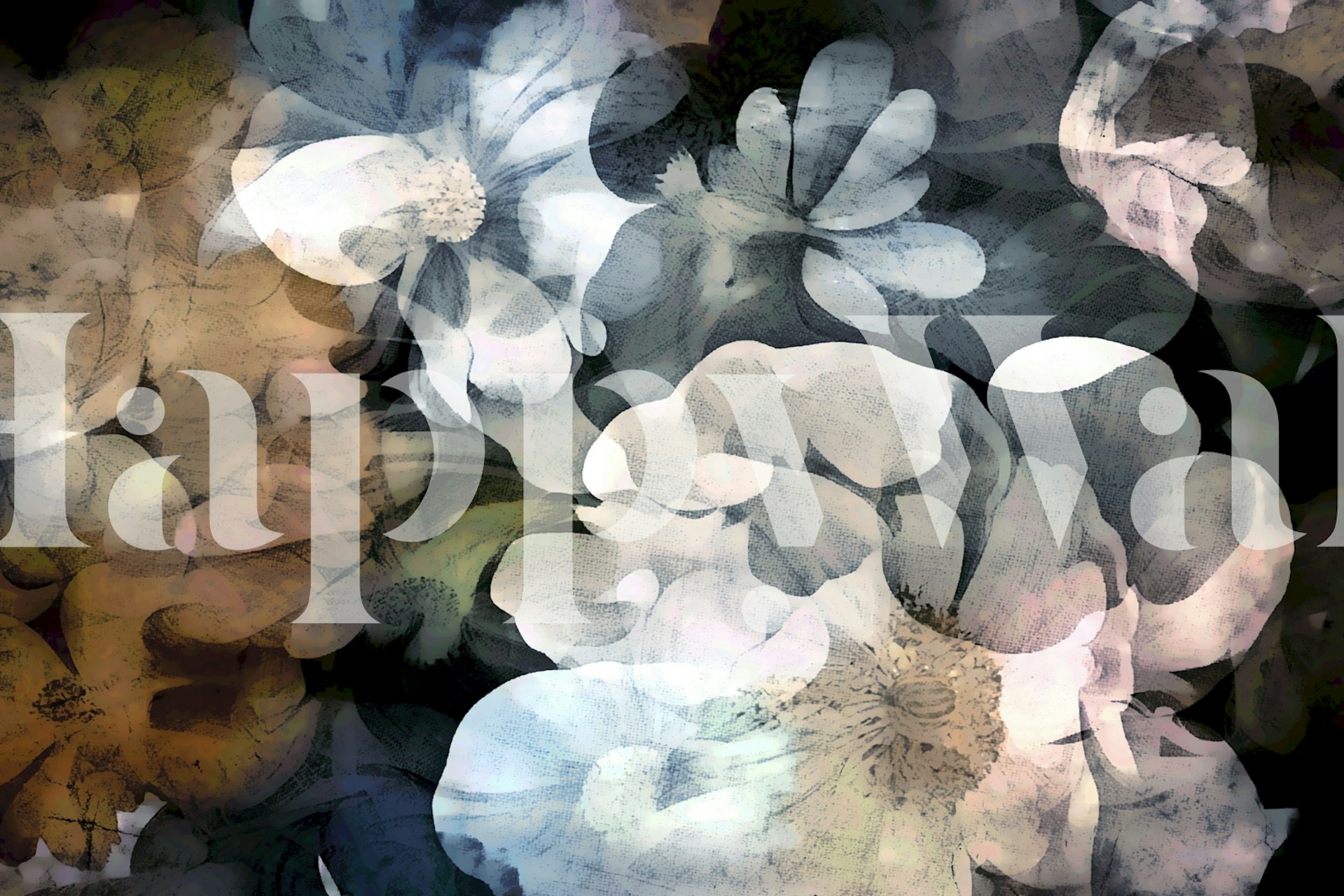 Ταπετσαρία Misty Garden Fantasia σε ένα δωμάτιο