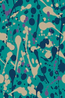Splatter Mod Abstract Expressionism Turquoise papel de parede