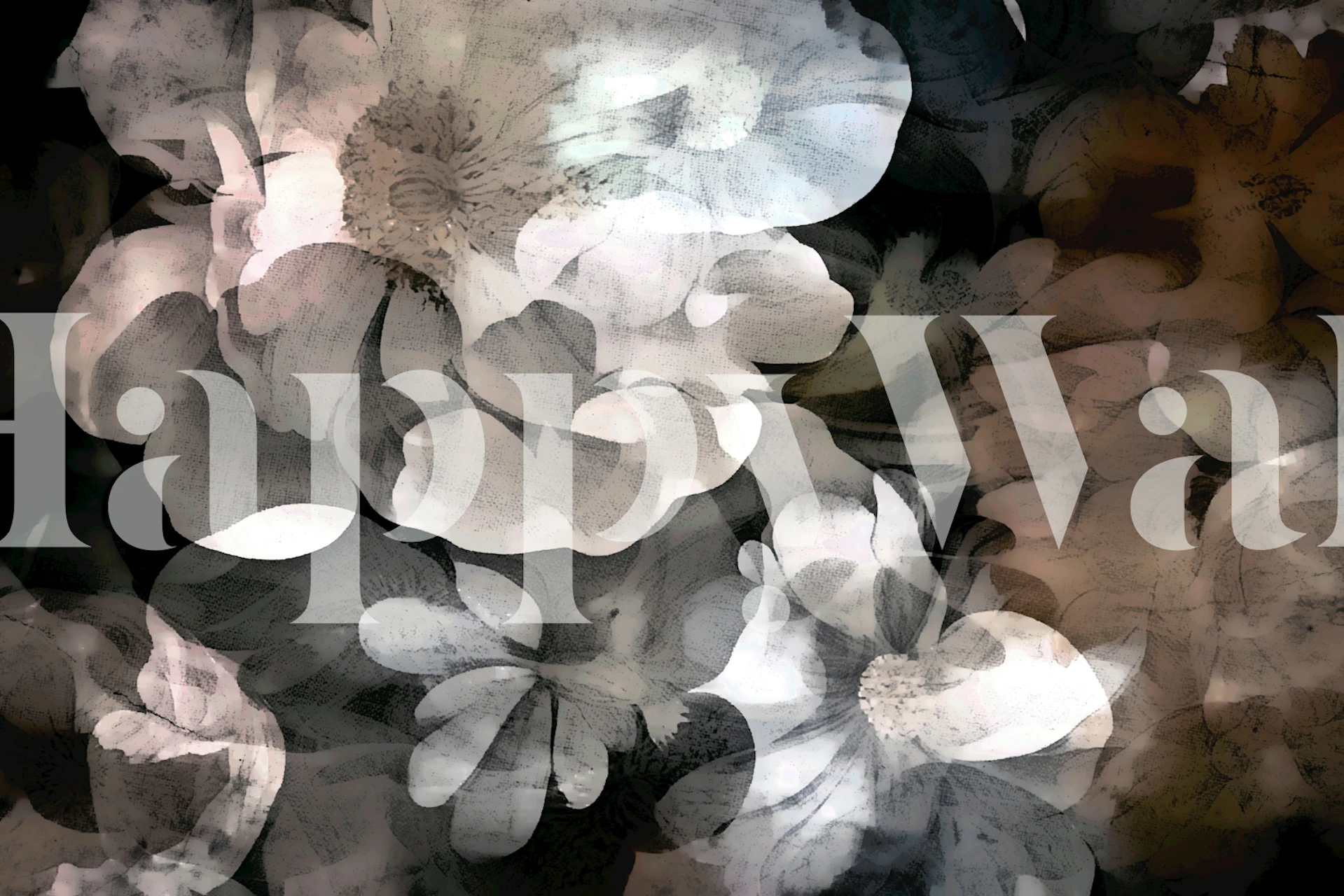 Dreamy Floral Infusion wallpaper in a room