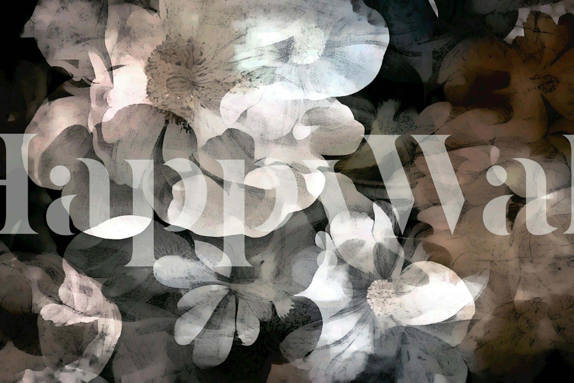 Dreamy Floral Infusion wallpaper in a room