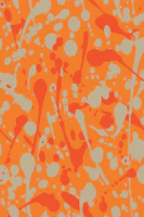 Splatter Mod Abstract Expressionism Orange papel de parede