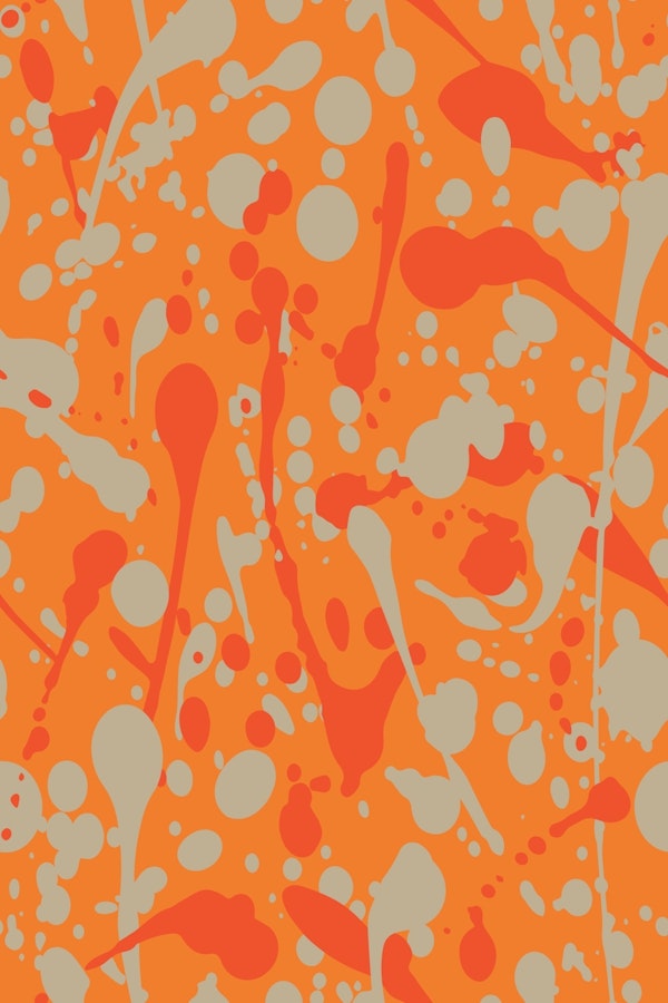 Splatter Mod Abstract Expressionism Orange