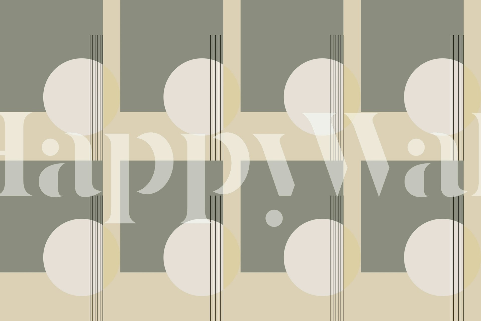 Abstract Geometric Pattern tapet vist i et rom