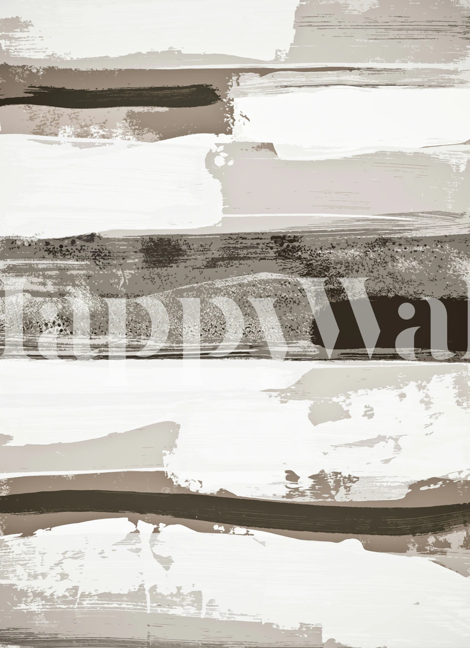 Neutral layers of paint wallpaper in a room