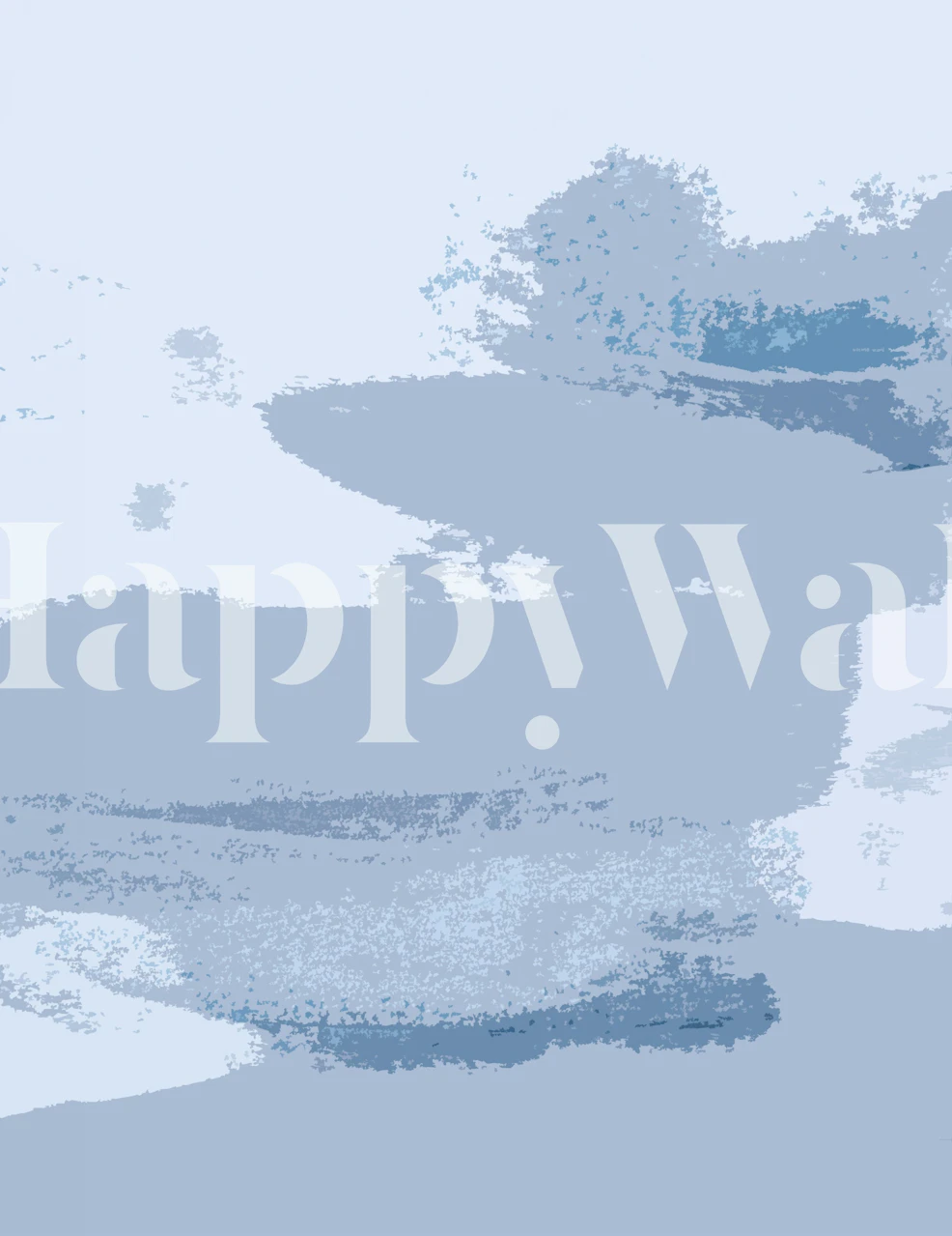 Misty blue wallpaper in a room