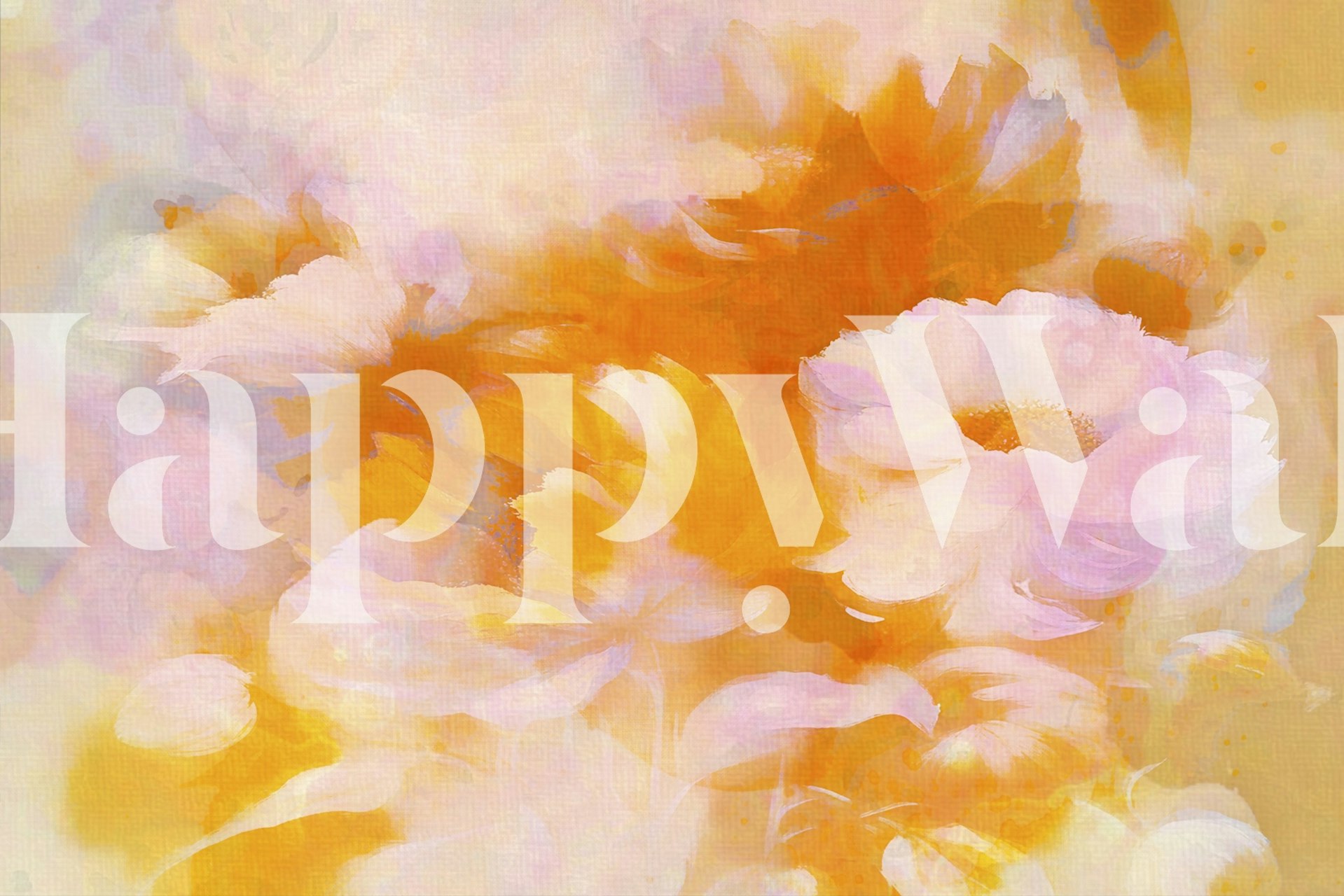 Papier peint Golden Blossom Art dans une pièce