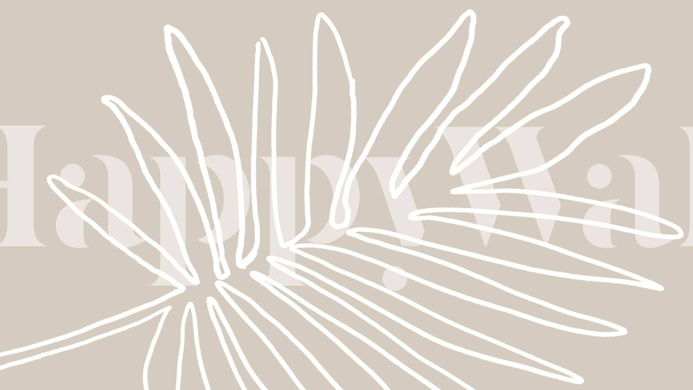 Modern Palm Leaf wallpaper design in a room