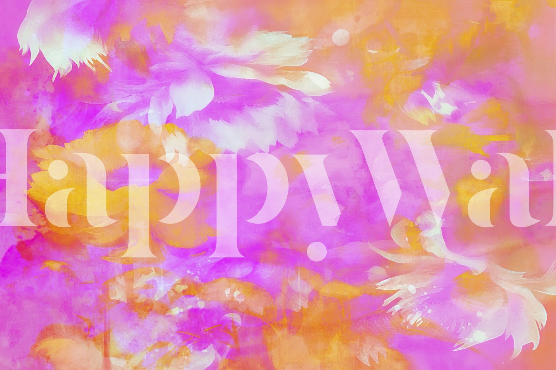 Ταπετσαρία Tropical Blush Floral σε ένα δωμάτιο