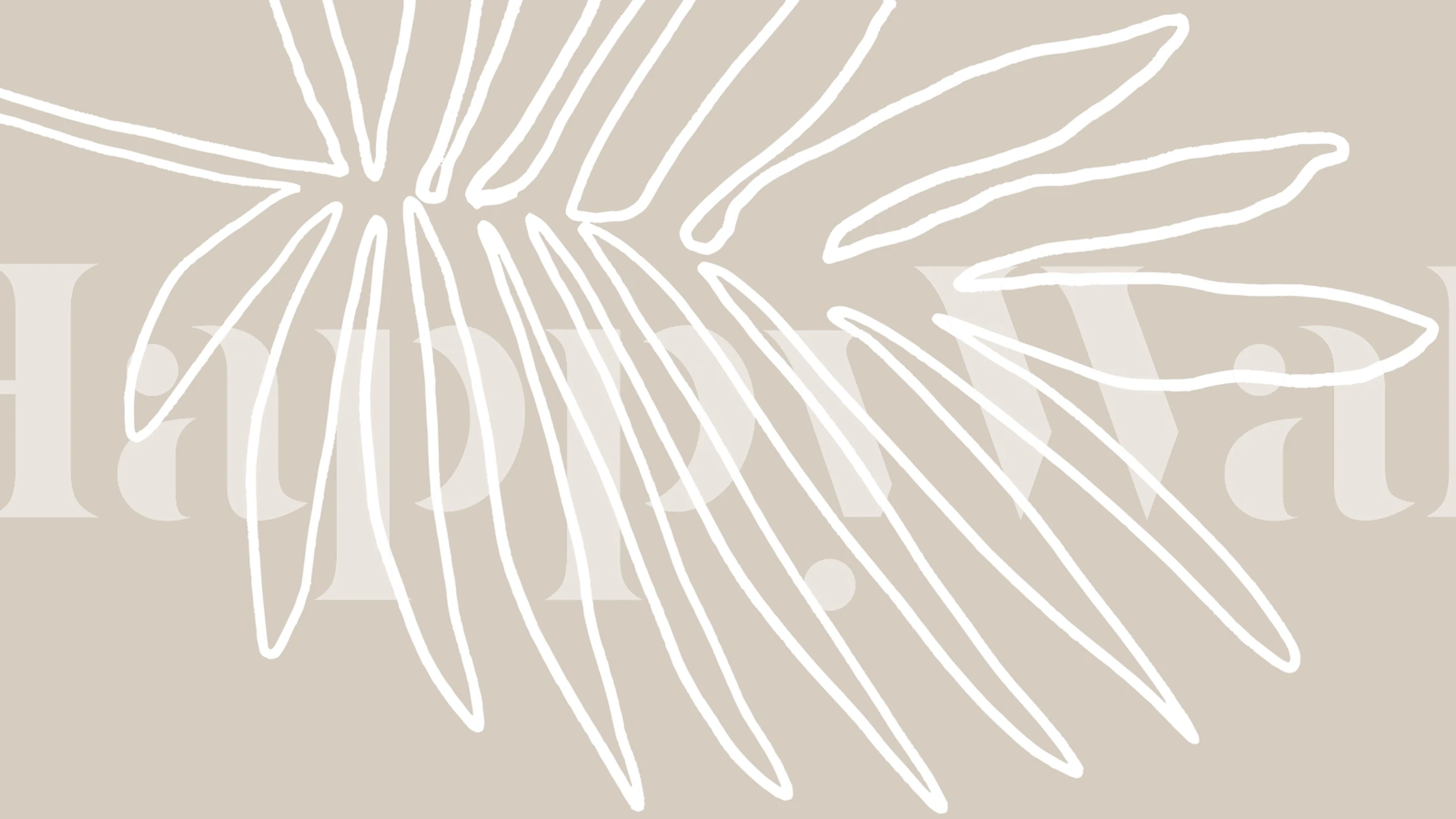 Minimalist palm art tapet i et rum