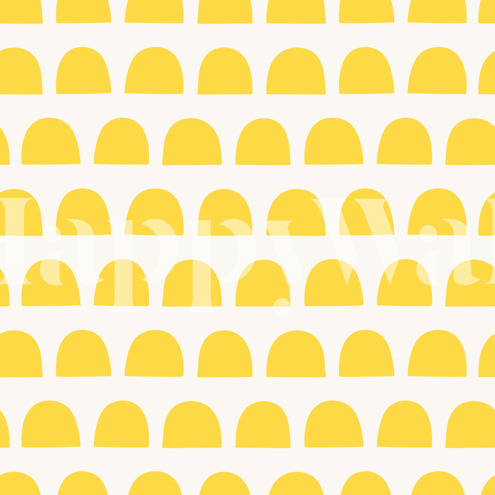 Minimalist Yellow Half Circle Rows Wallpaper