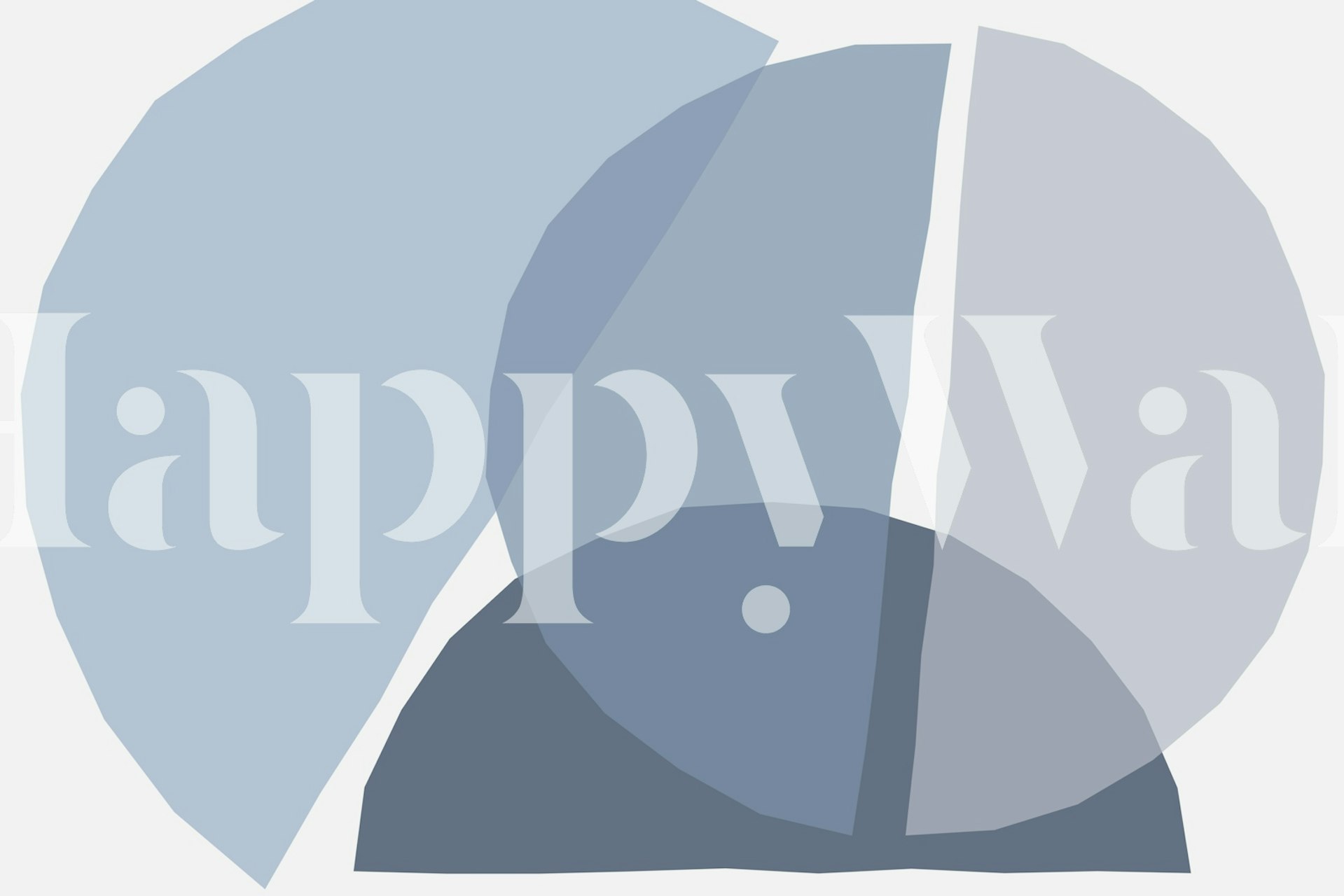 Bold Mid-Century Shapes Tapete in einem Raum