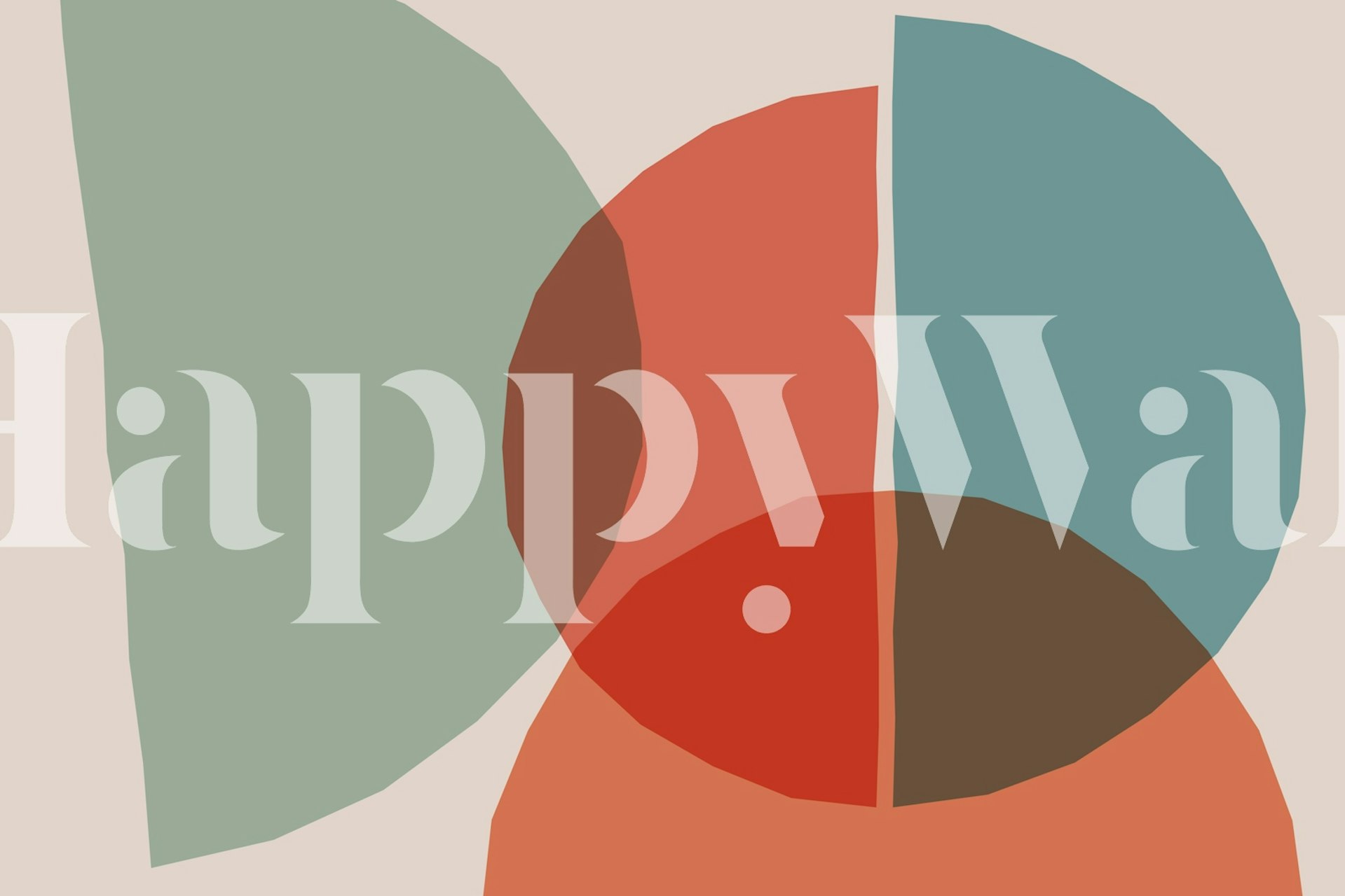 Abstract Art Shapes wallpaper displayed in a room