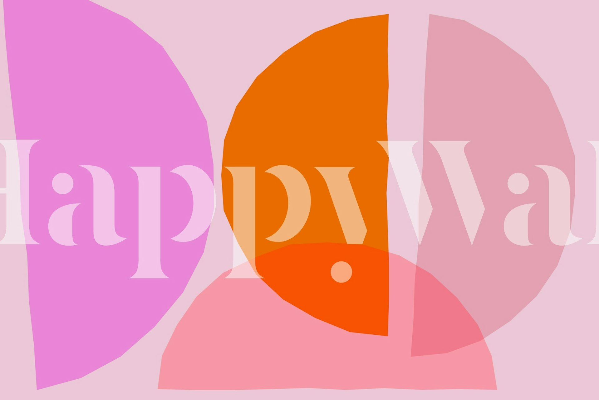 Ταπετσαρία Modern Mid-Century Art σε ένα δωμάτιο