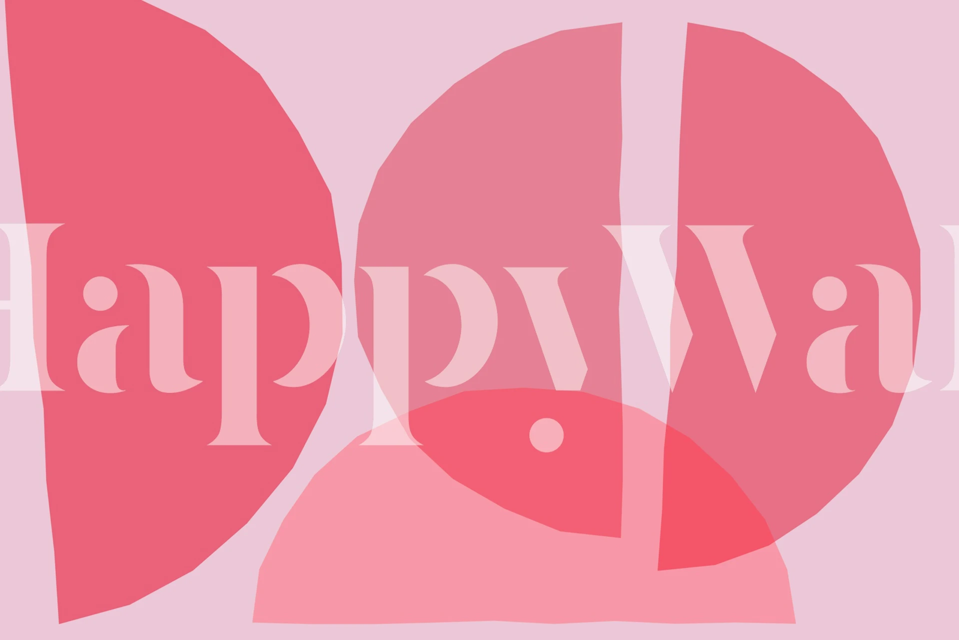 Geometric shapes in shades of rose pink wallpaper