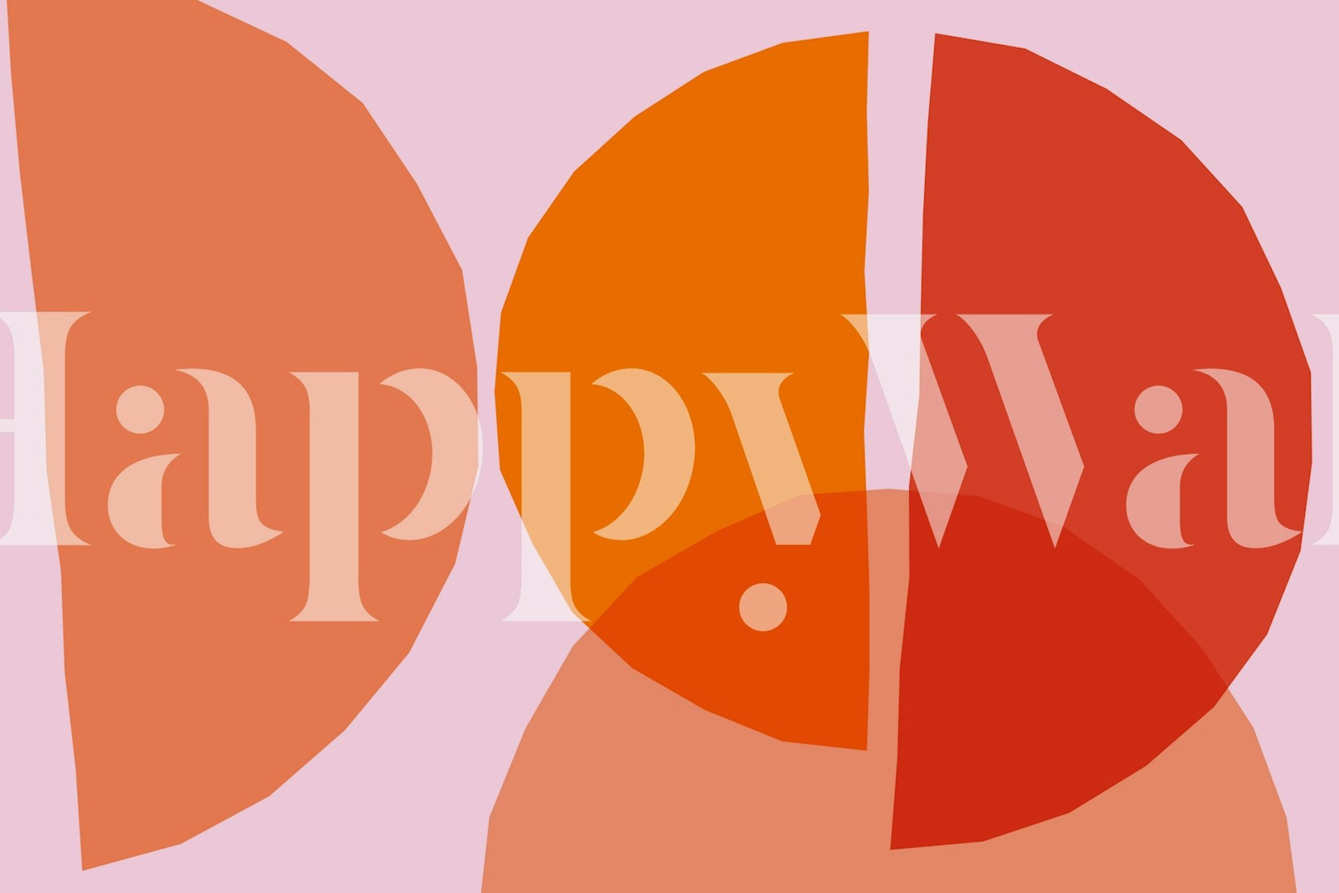 Colorful abstract shapes in orange, pink, and red wallpaper
