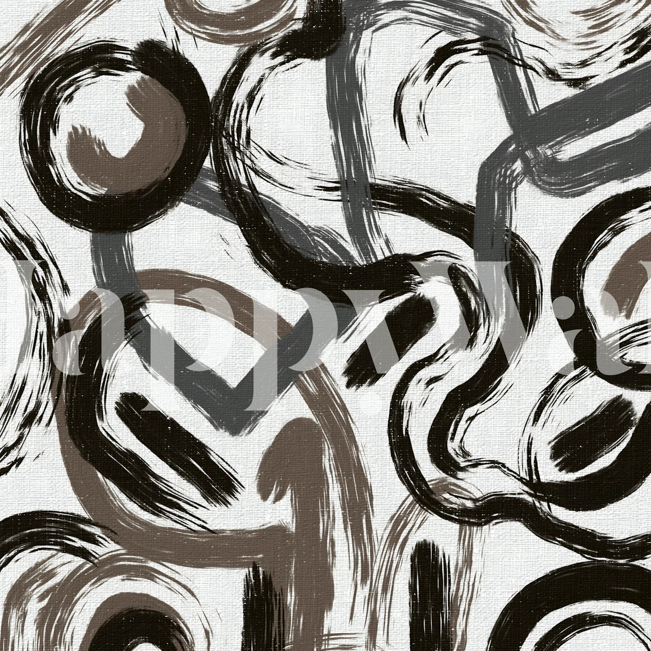 Swirling Rhythm wallpaper in a modern room