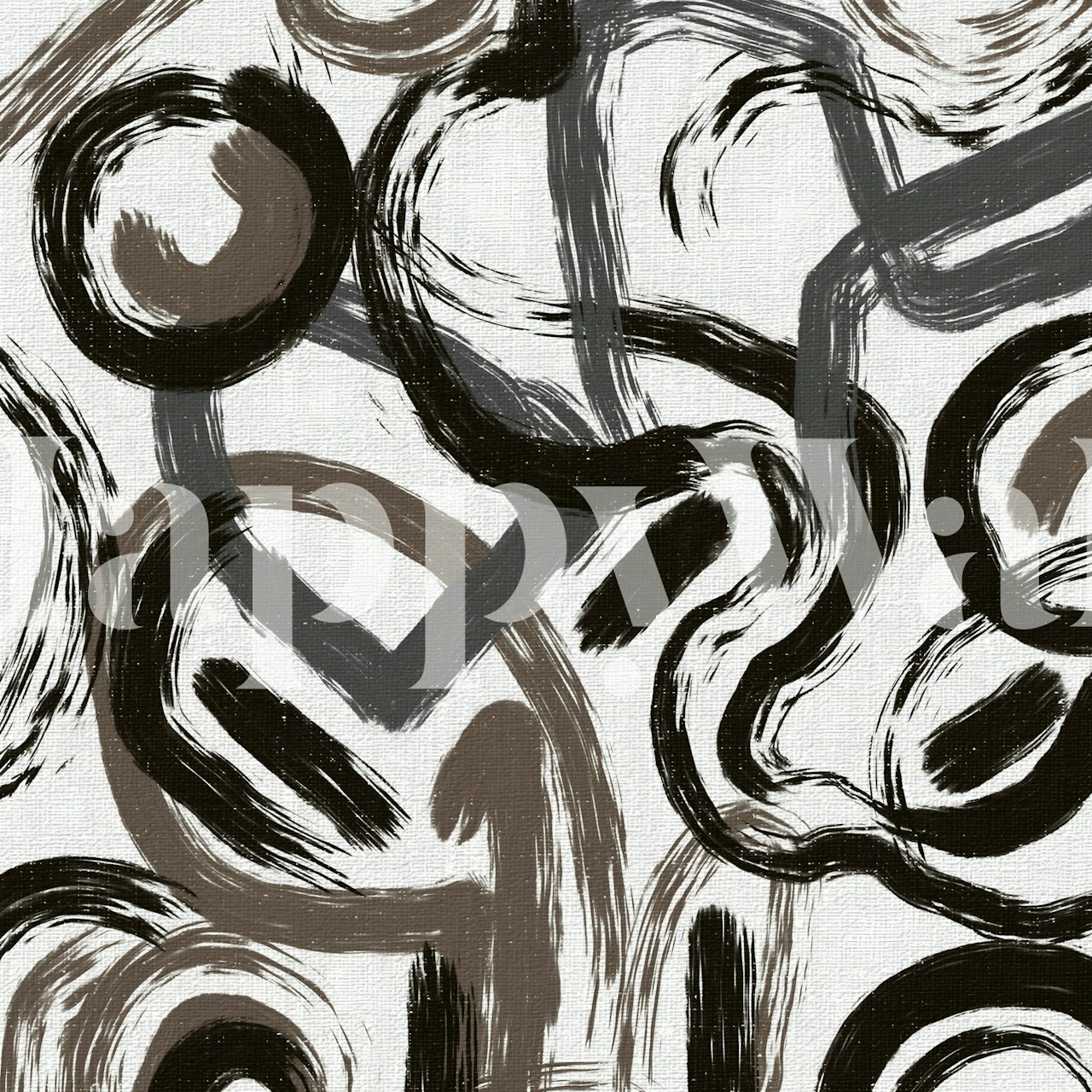 Swirling Rhythm wallpaper in a modern room